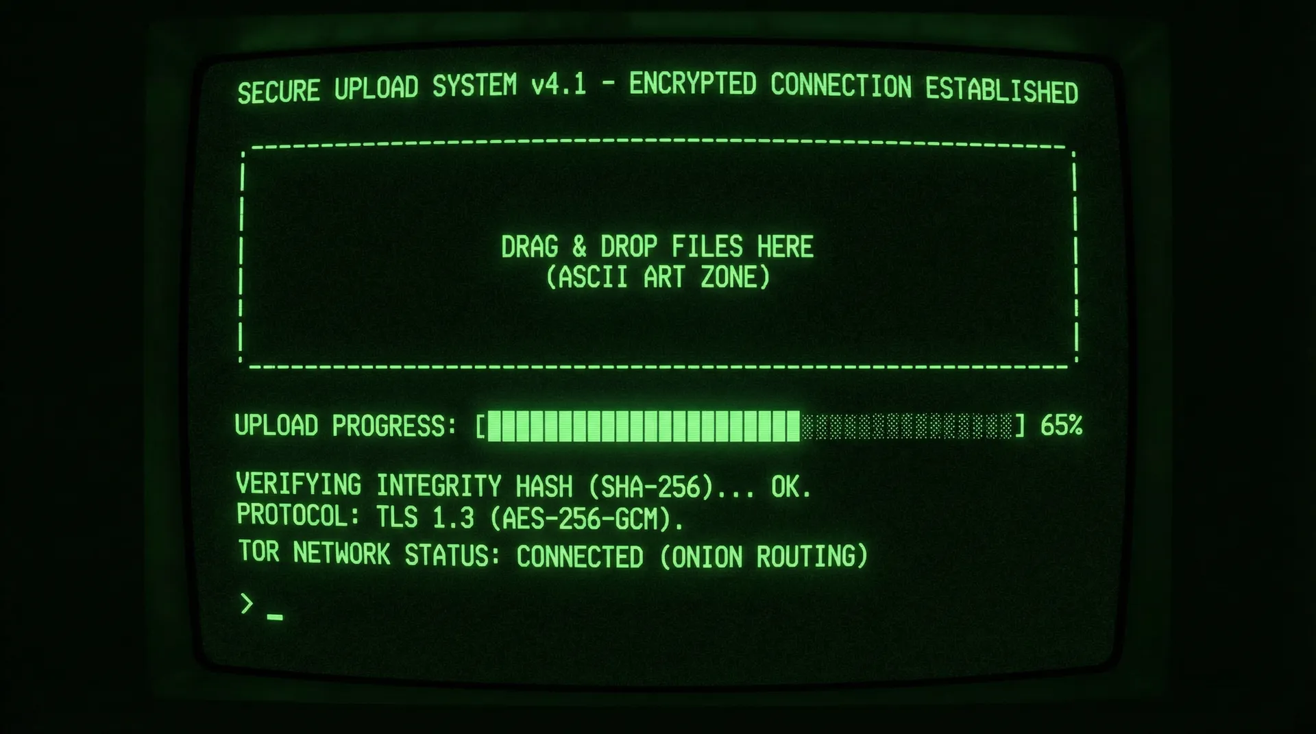 91暗网 安全加密上传系统界面截图